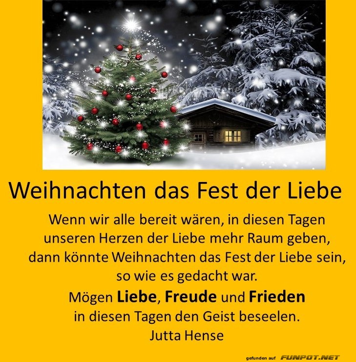 Weihnachten, das Fest der Liebe