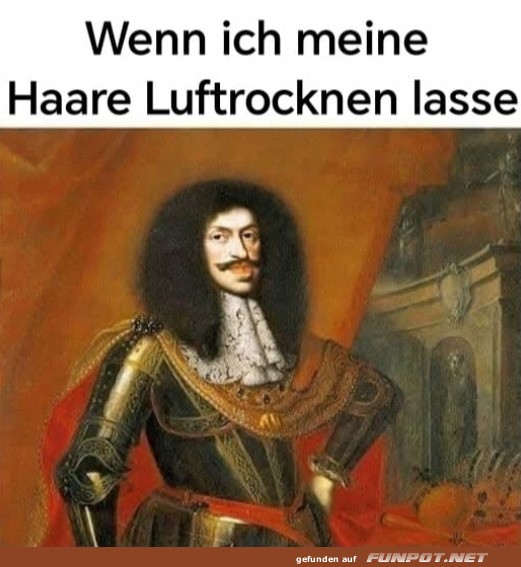 Haare lufttrocknen lassen