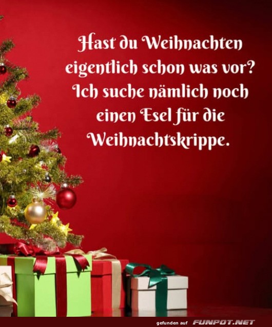 Hast du Weihnachten schon was vor?