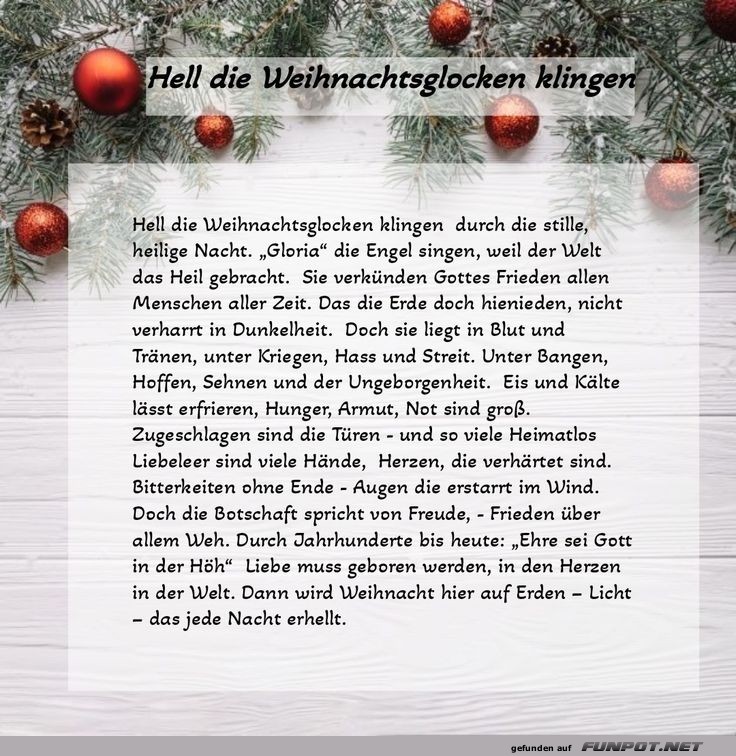 Hell die Weihnachtsglocken klingen