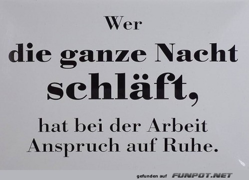 Anspruch auf Ruhe