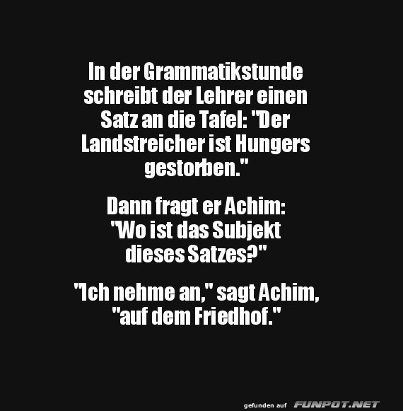 In der Grammatikstunde