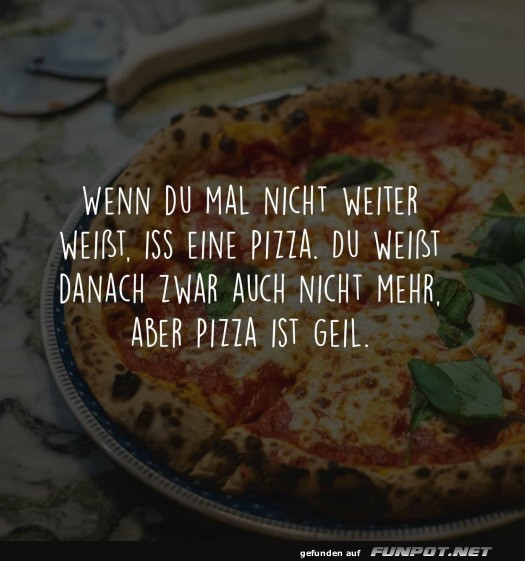 Iss eine Pizza