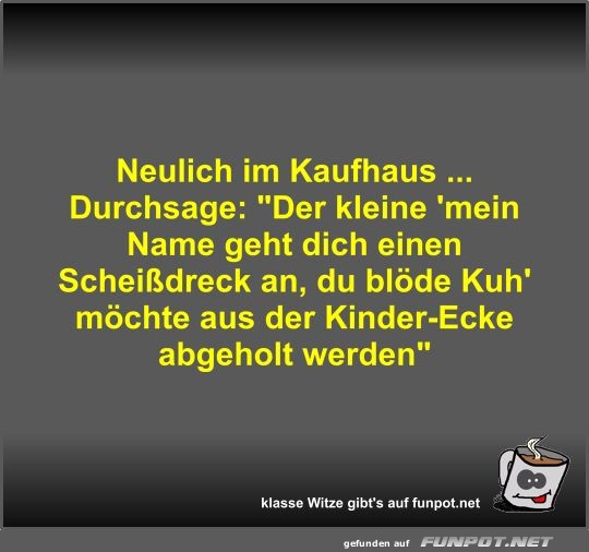 Neulich im Kaufhaus 