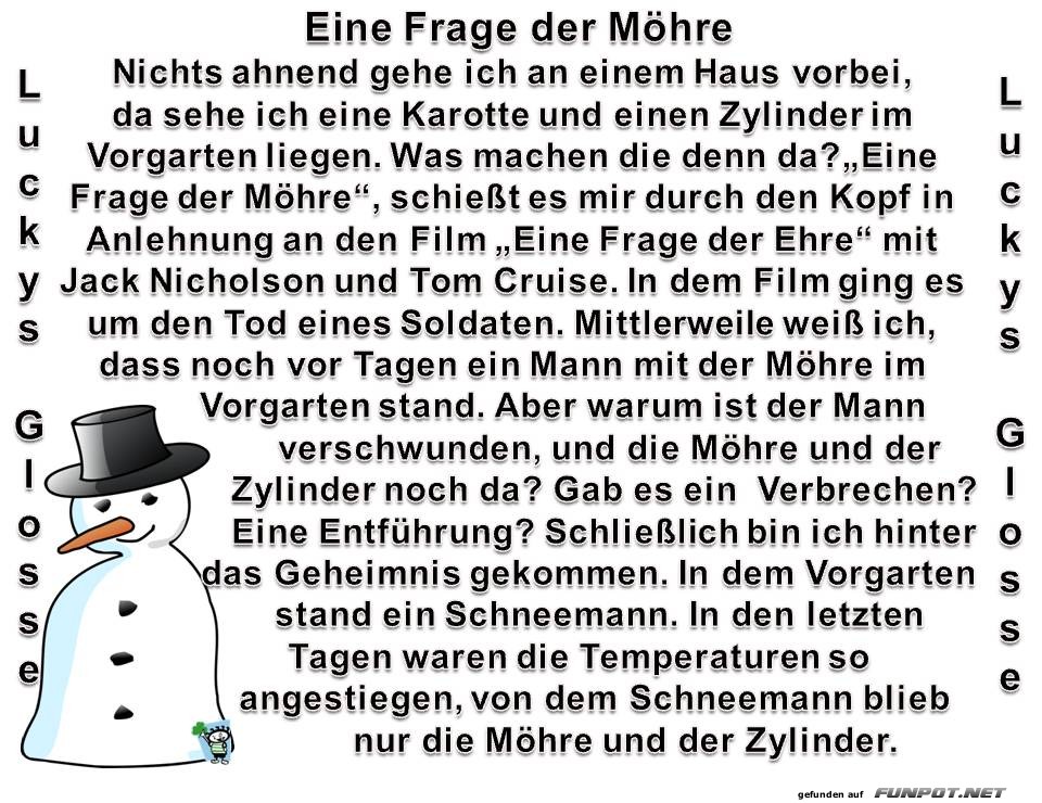 Eine Frage der Mhre