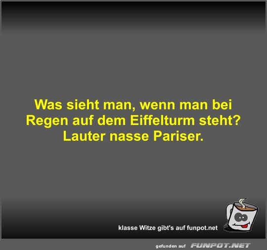 Was sieht man, wenn man bei Regen auf dem Eiffelturm steht?