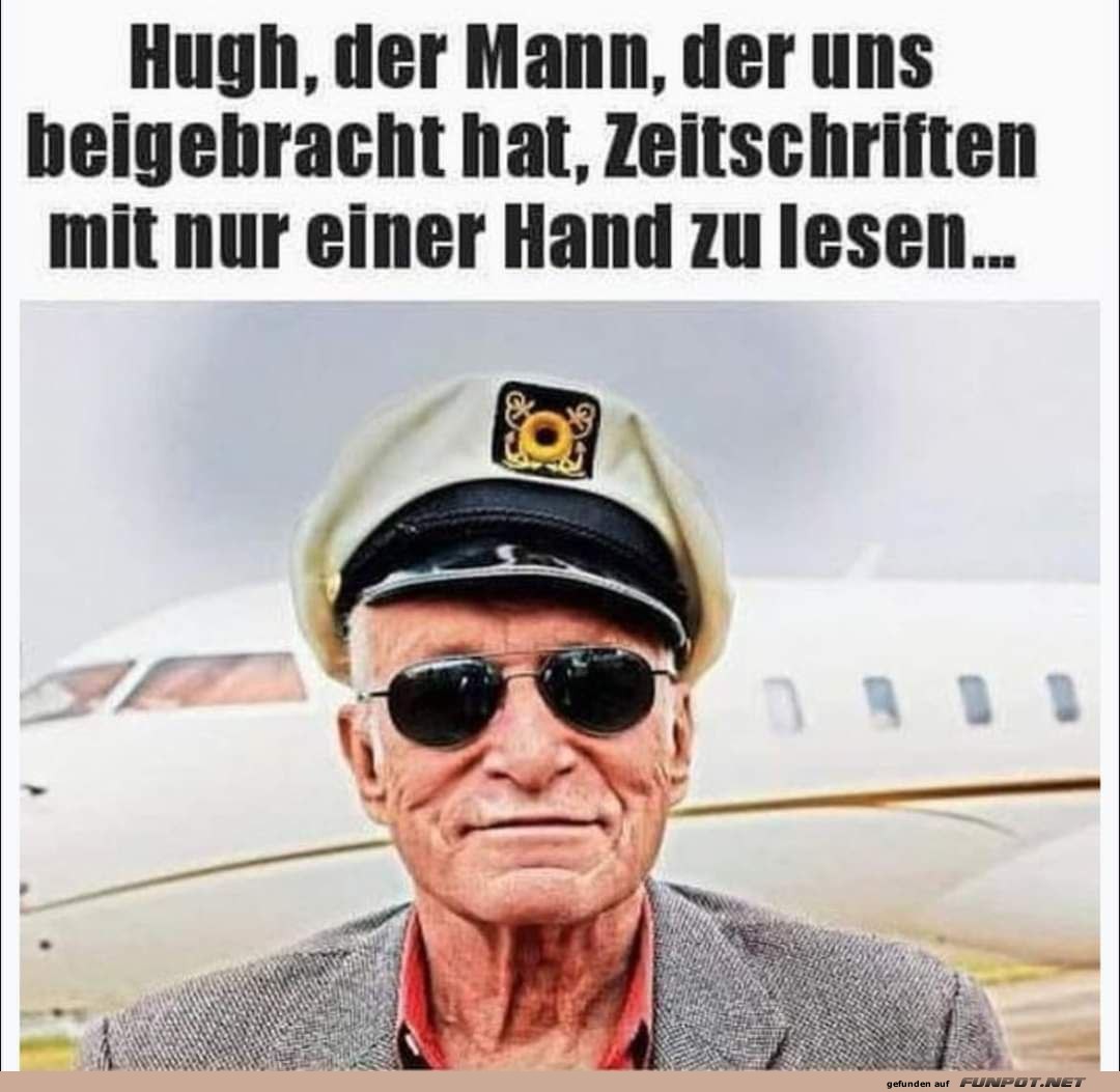 Hugh und das einhndige Zeitschriftenlesen