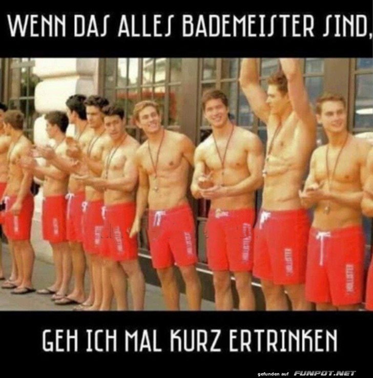 Humorvolle Bemerkung ber Rettungsschwimmer