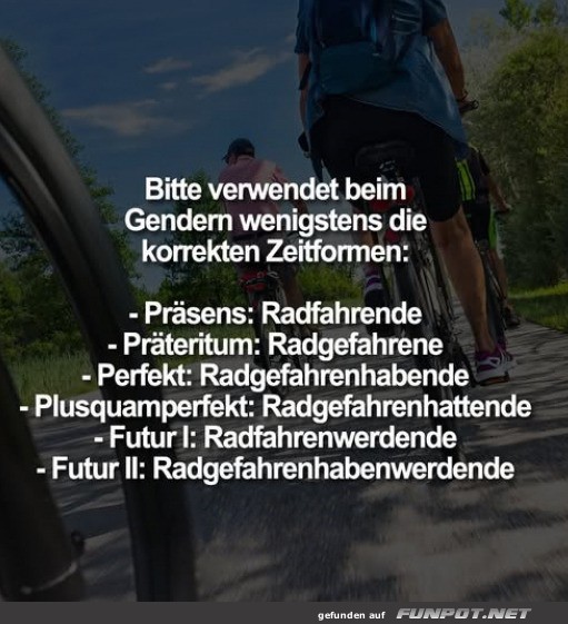 Korrekte Zeitformen beim Gendern beachten