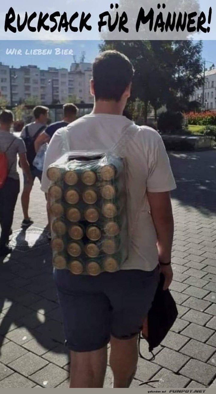 Kreativer Rucksack aus Bierdosen