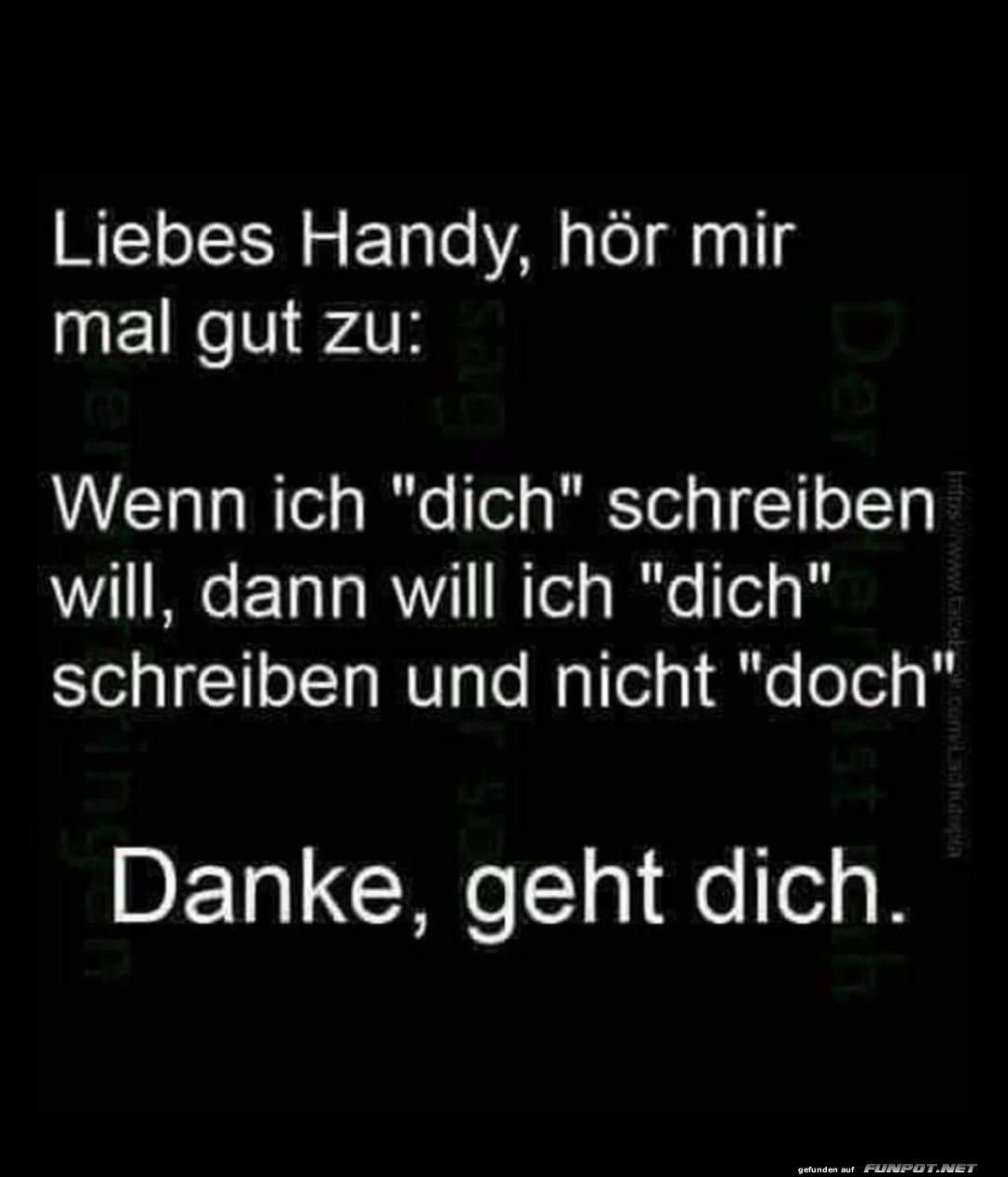 Liebe Handy-Korrektur