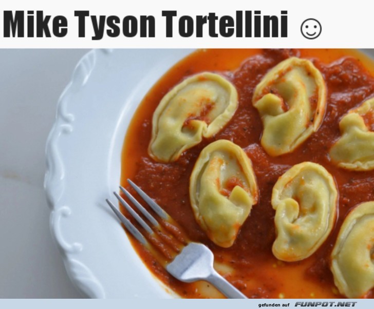 Lustige Tortellini mit besonderer Form