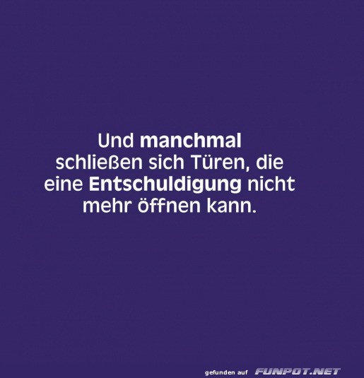 Manchmal schließen sich Türen Manchmal schließen sich Türen