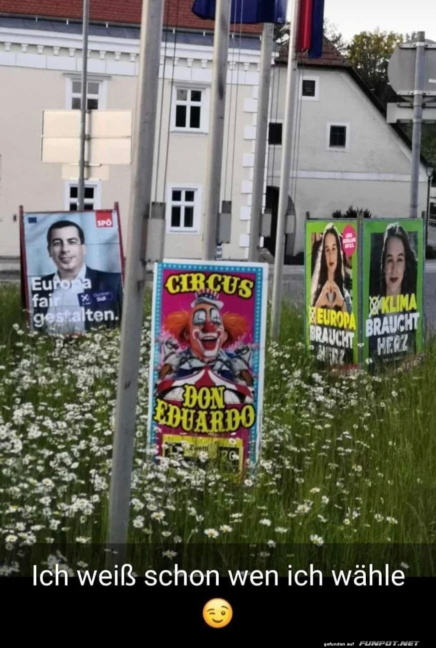 Werbung von Zirkus und politischen Kampagnen