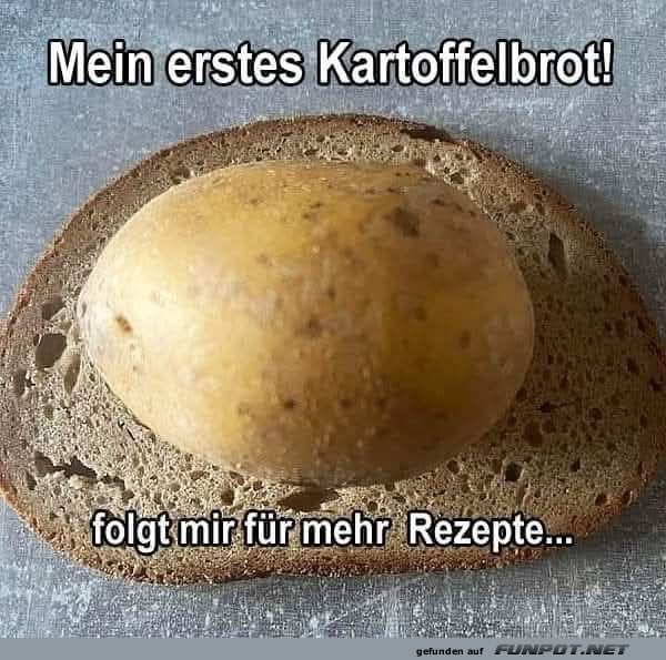 Humorvolles Kartoffelbrotexperiment