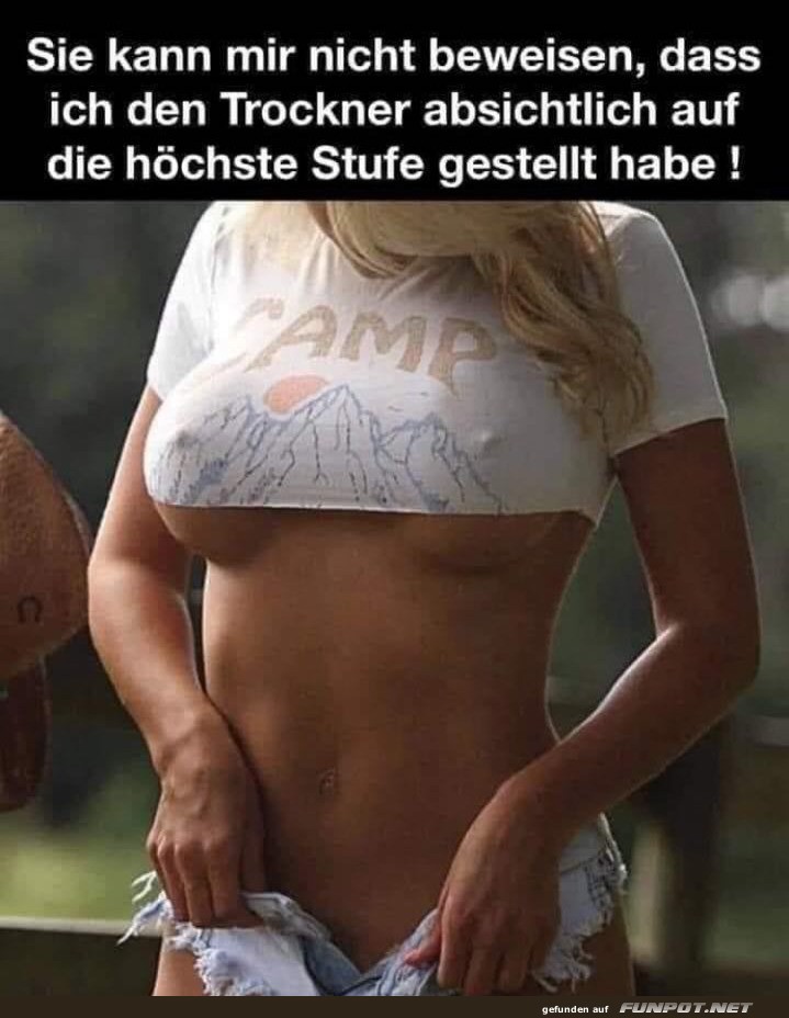 T-Shirt durch Trockner geschrumpft