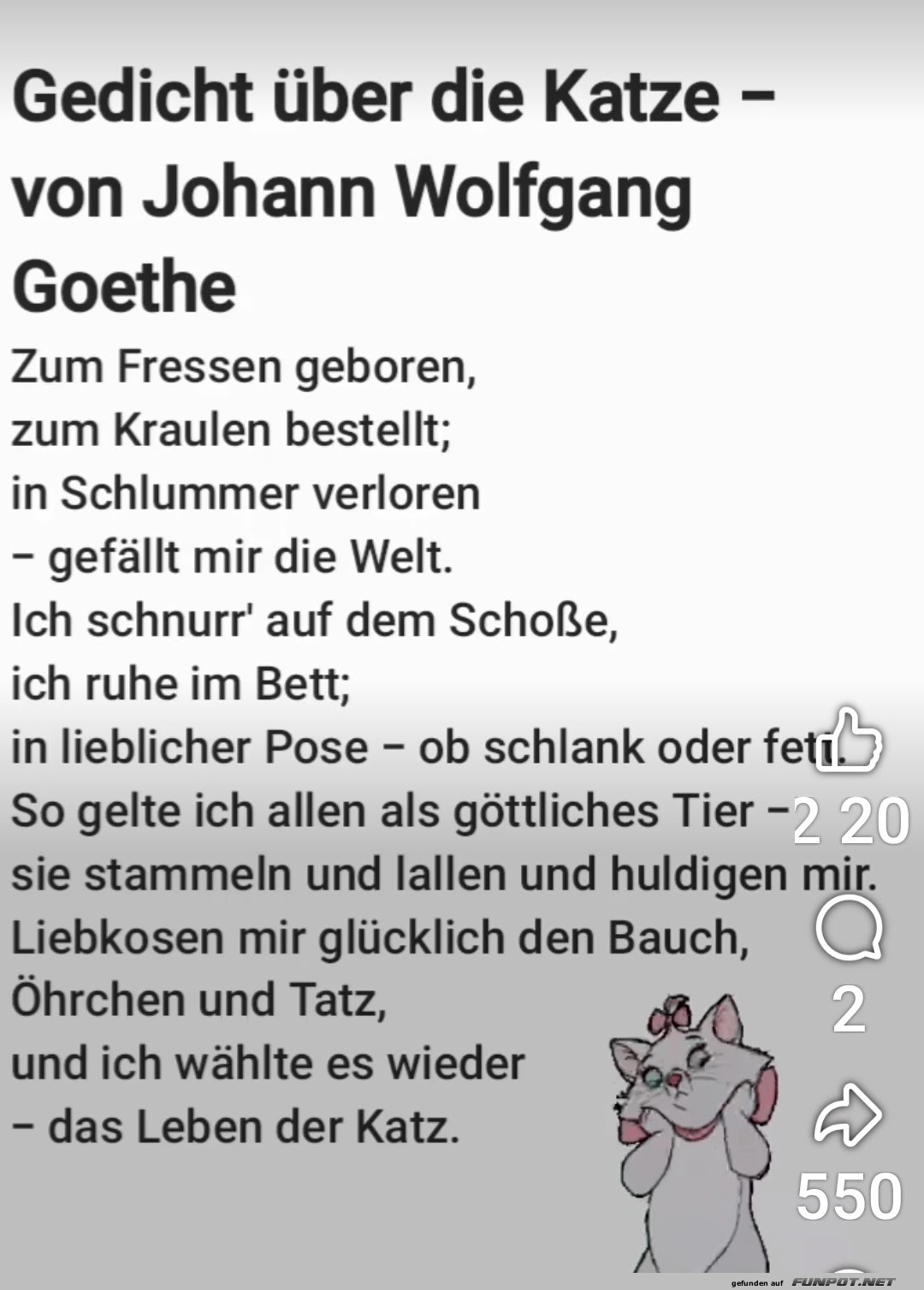 Gedicht ber die Katze