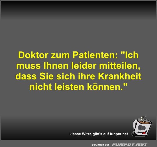 Doktor zum Patienten