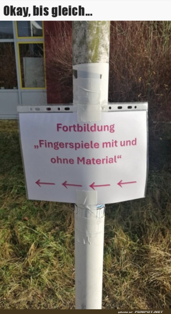 Fortbildung zu Fingerspielen angekndigt