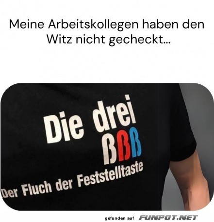 Humor T-Shirt mit Capslock-Witz