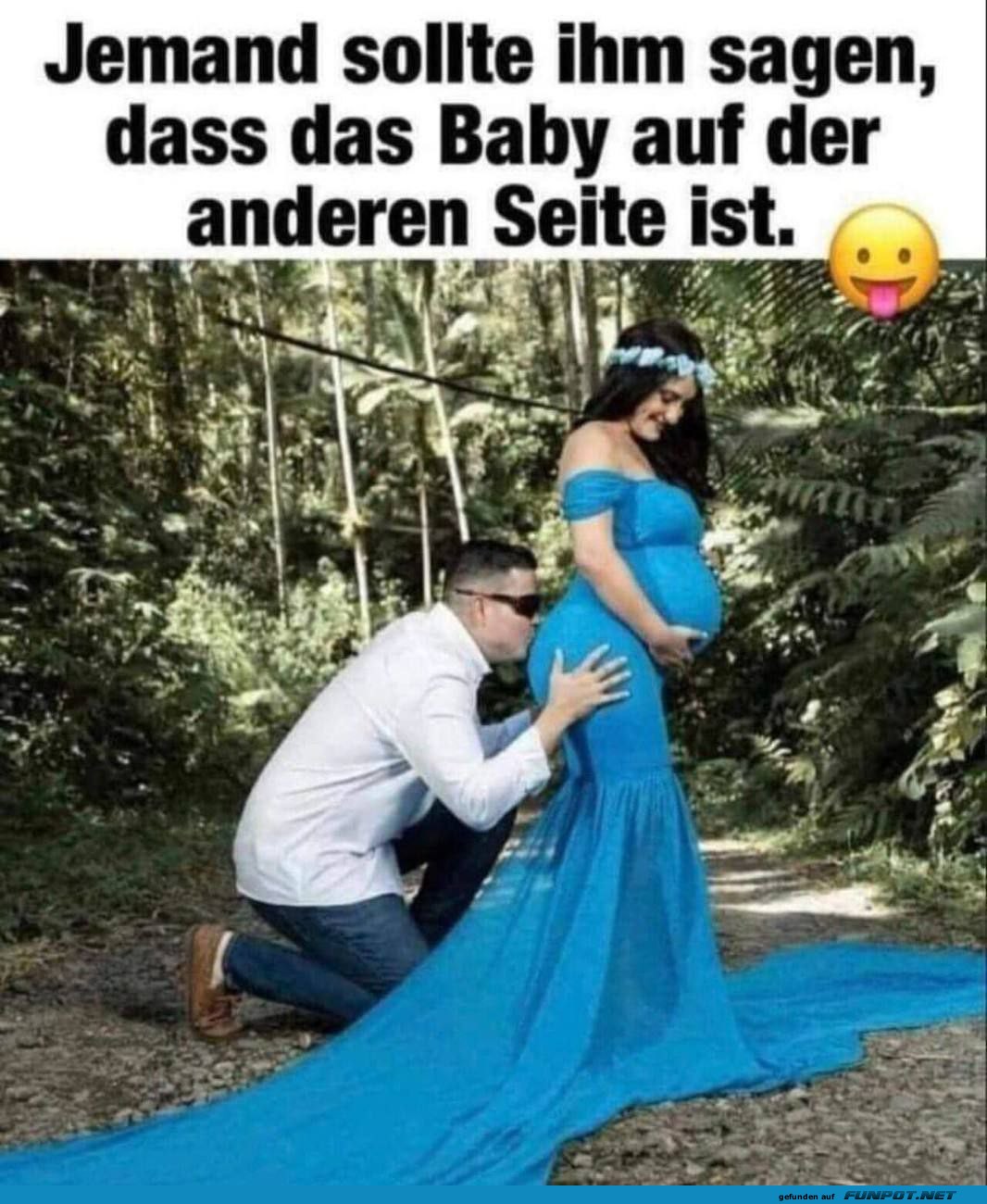 Das Baby ist auf der anderen Seite