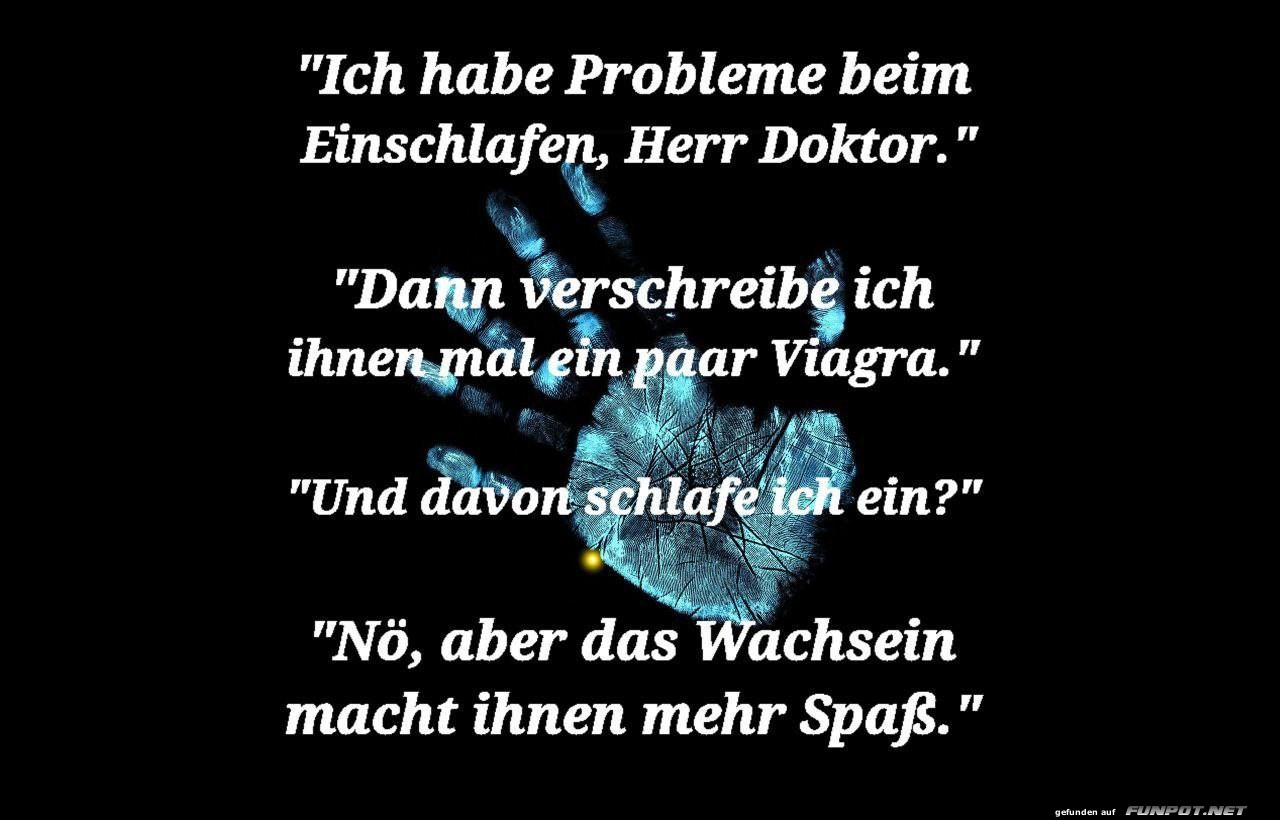 Witz ber Einschlafprobleme und Viagra