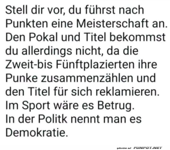 Vergleich von Sport und Politik