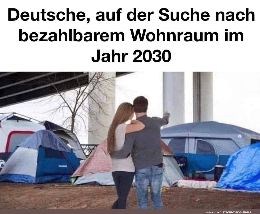 Zeltleben: Wohnungsnot in Deutschland 2030