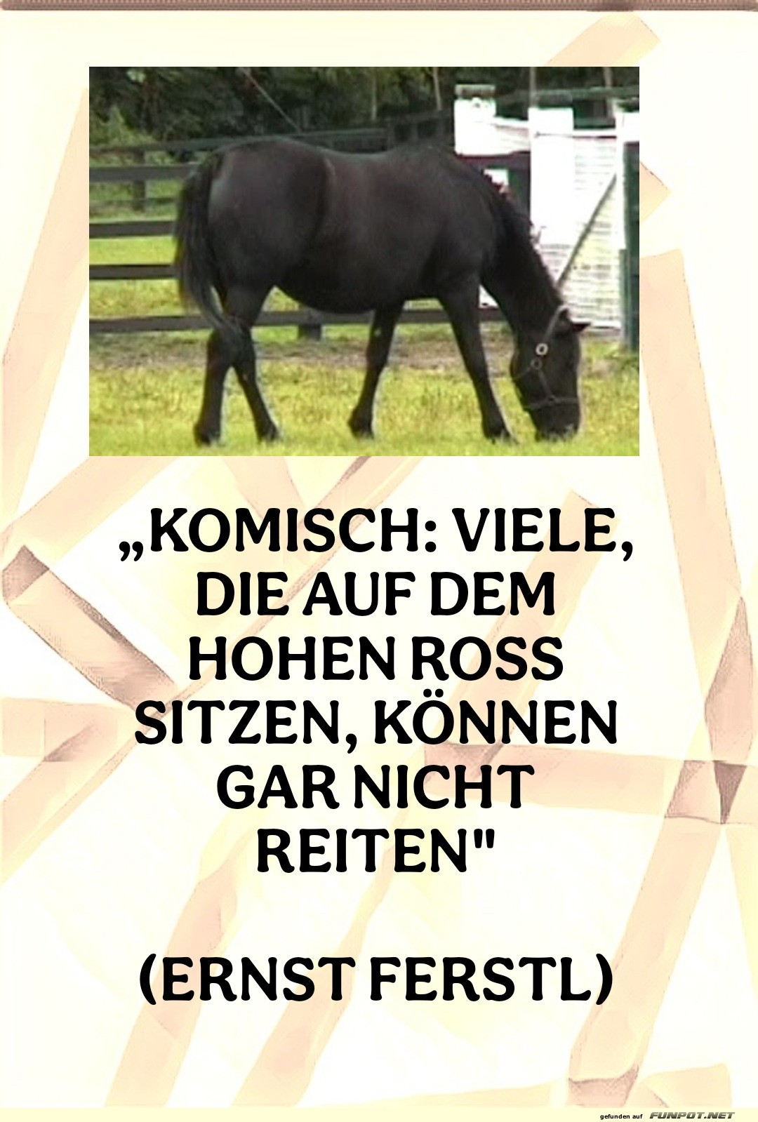 komisch, viele die auf dem hohen ross