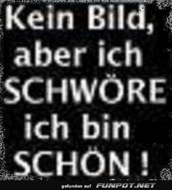 Lustiger Spruch ber Schnheit