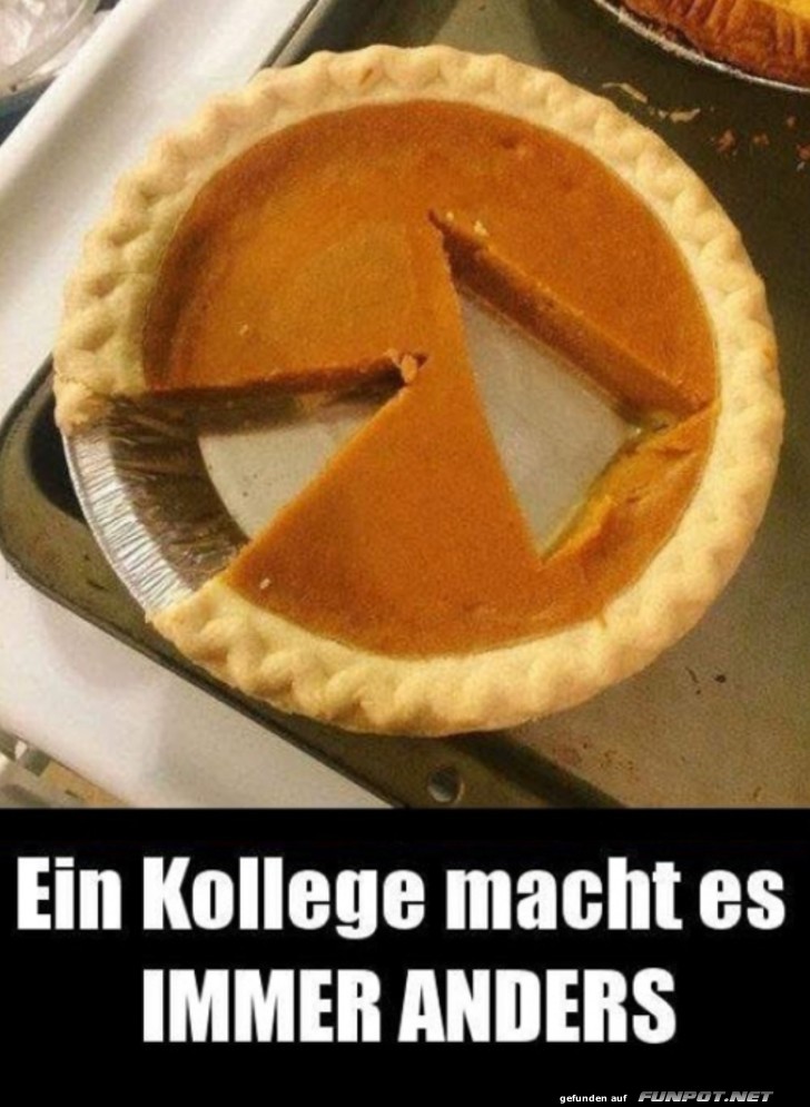 Ungewhnlicher Kuchenanschnitt