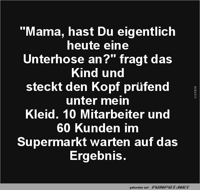 Kindliche Ehrlichkeit im Supermarkt