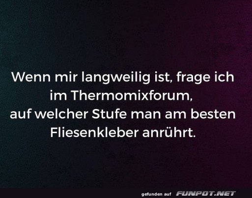 Lustige Frage im Thermomixforum