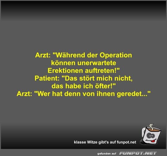 Arzt: Whrend der Operation knnen unerwartete Erektionen