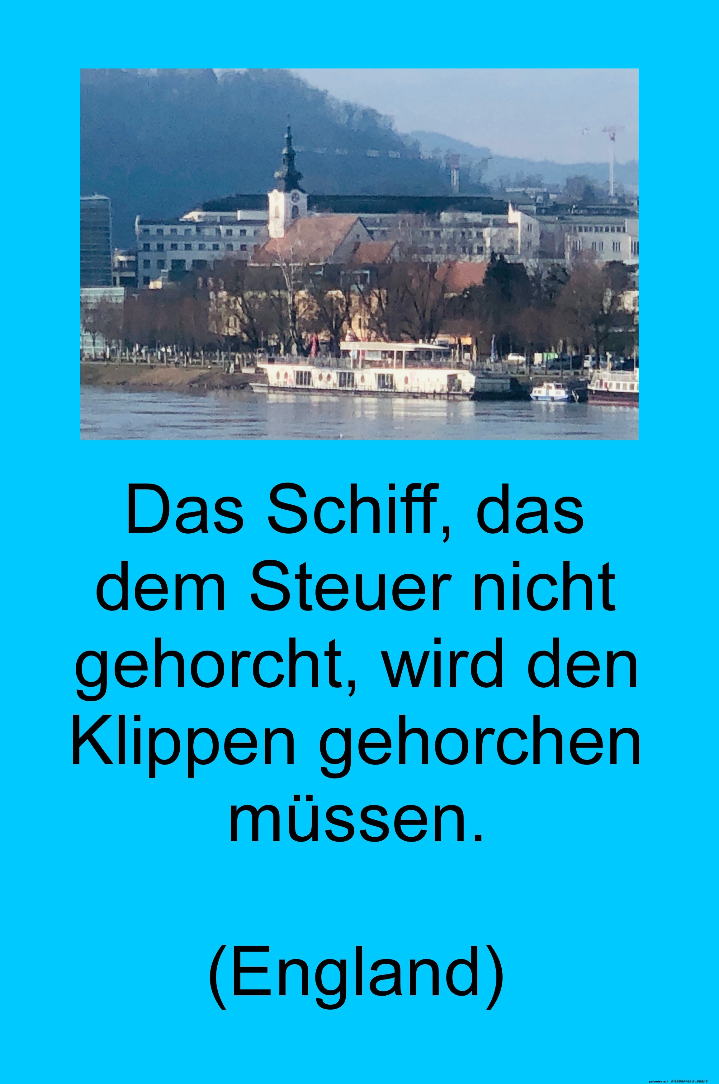 das schiff, das dem steuer