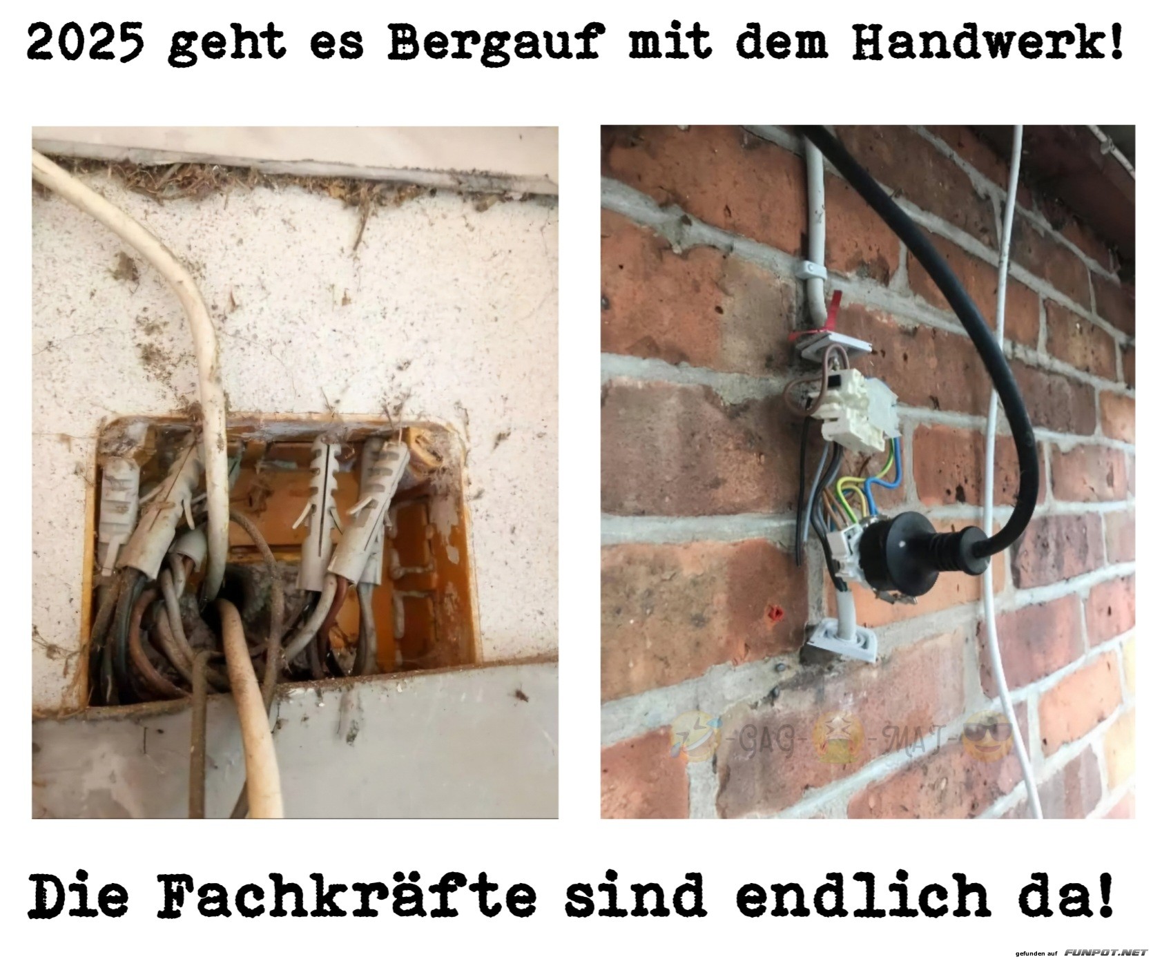 Humorvolle Darstellung von Handwerkskunst