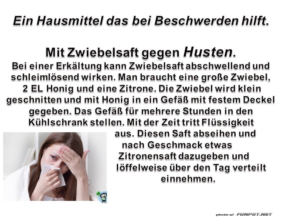 Hausmittel Husten