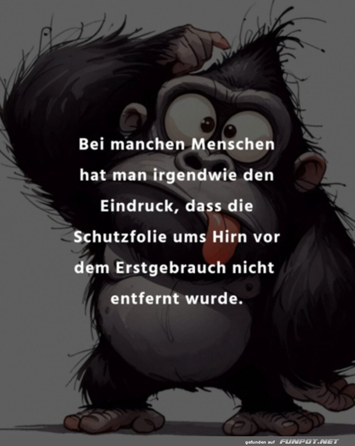 Humorvoller Affe mit witzigem Spruch