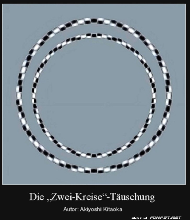 Optische Tuschung: Zwei Kreise Illusion