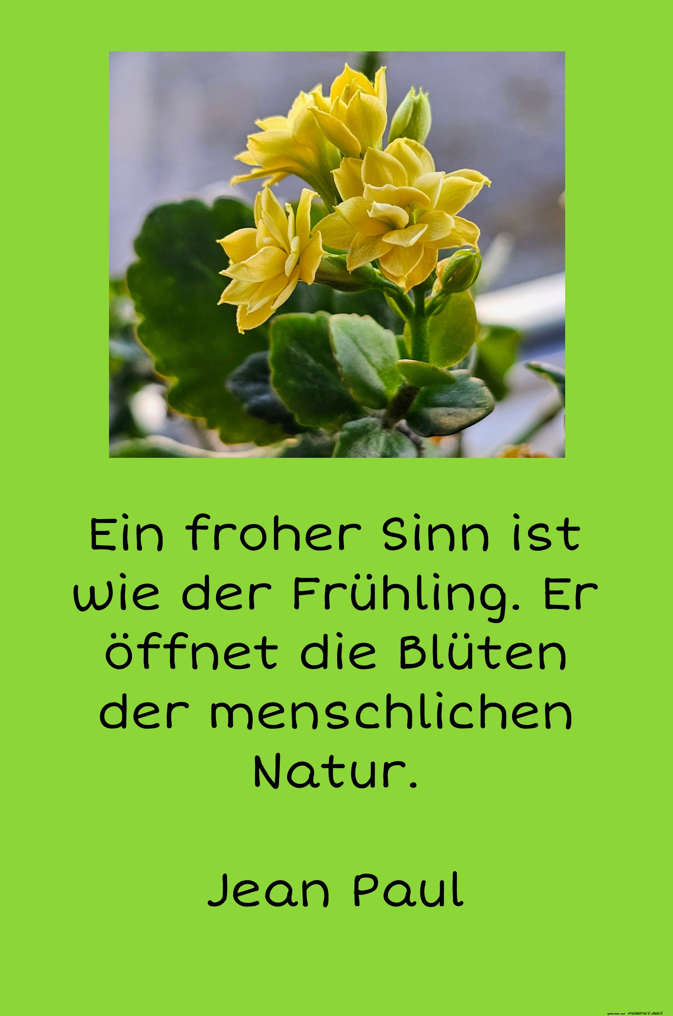 Ein froher Sinn ist wie der Frhling