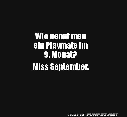 Witz ber Playmate im September