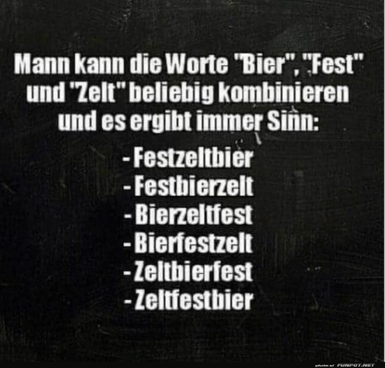 Kreative Wortkombinationen mit Bier, Fest, Zelt