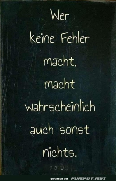 Motivierende Spruchweisheit ber Fehler