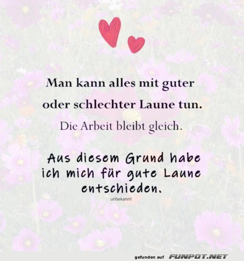 Entscheide dich fr gute Laune im Alltag