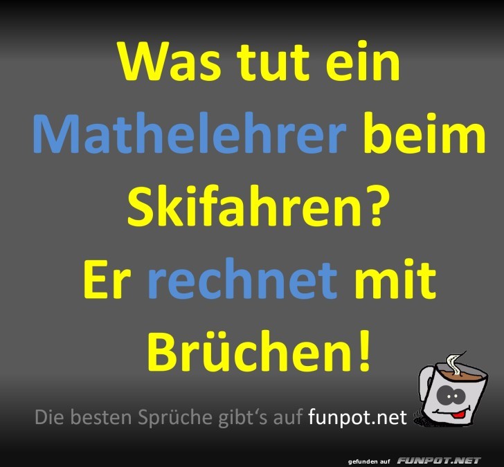 Witz ber Mathelehrer beim Skifahren