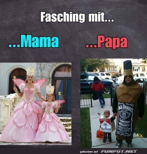 Kreative Faschingskostme fr Mama und Papa