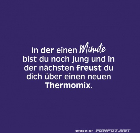 Vom Jungsein zum Thermomix in Sekunden