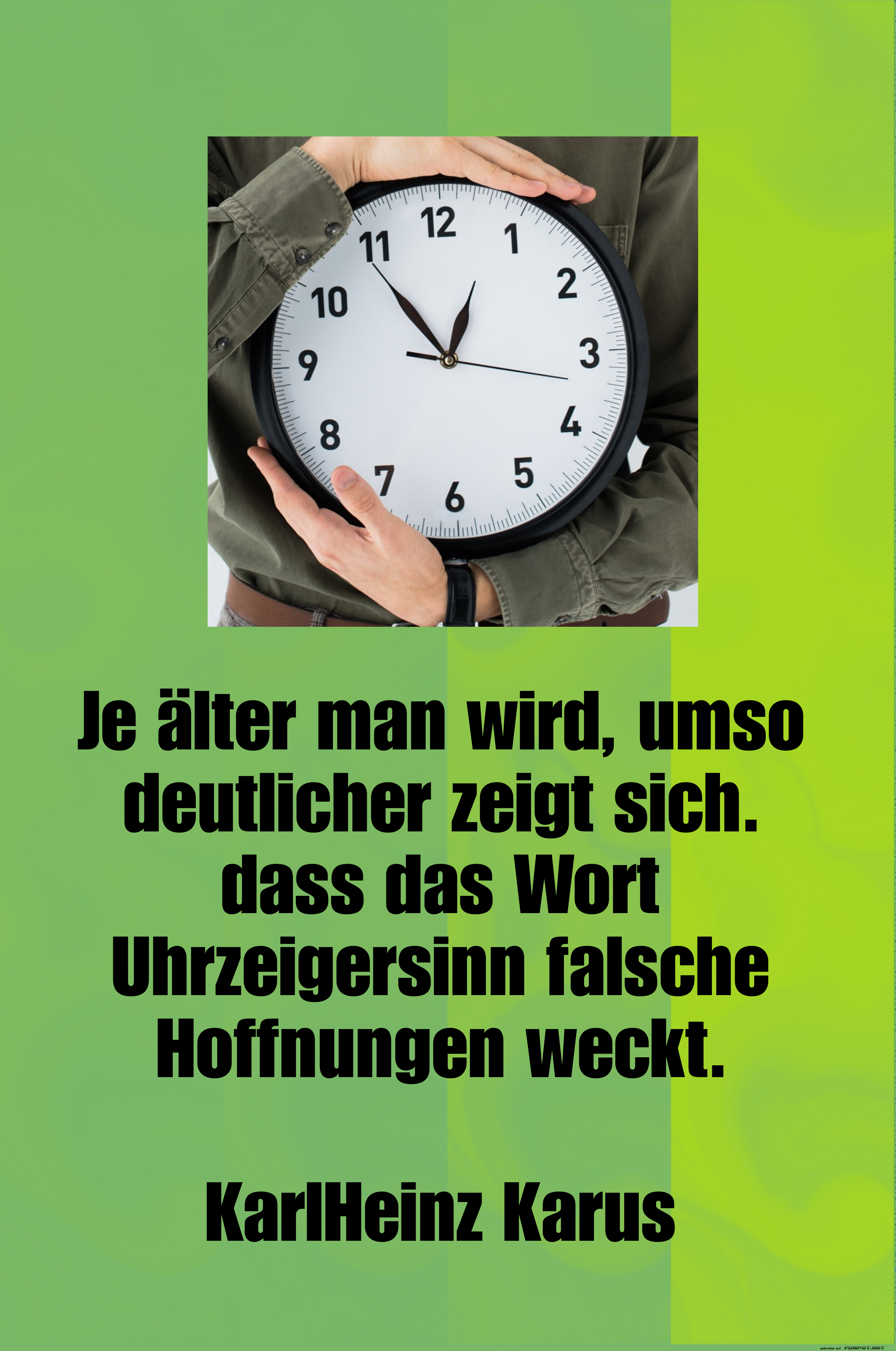 Weisheit des Alters und die Uhr