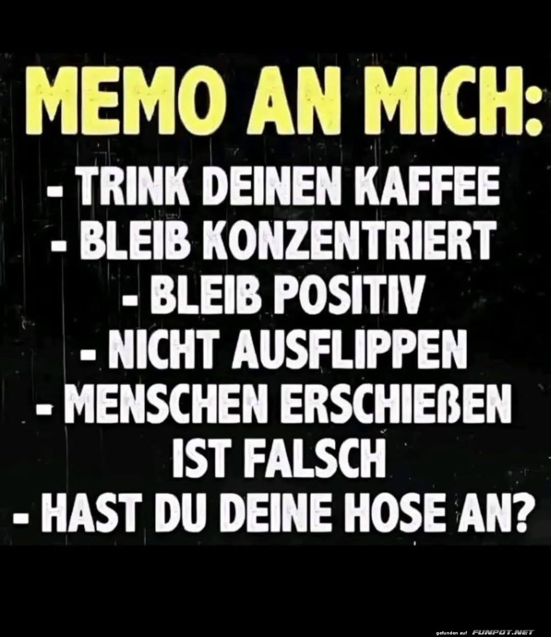 Witzige Erinnerung für den Alltag Witzige Erinnerung für den Alltag
