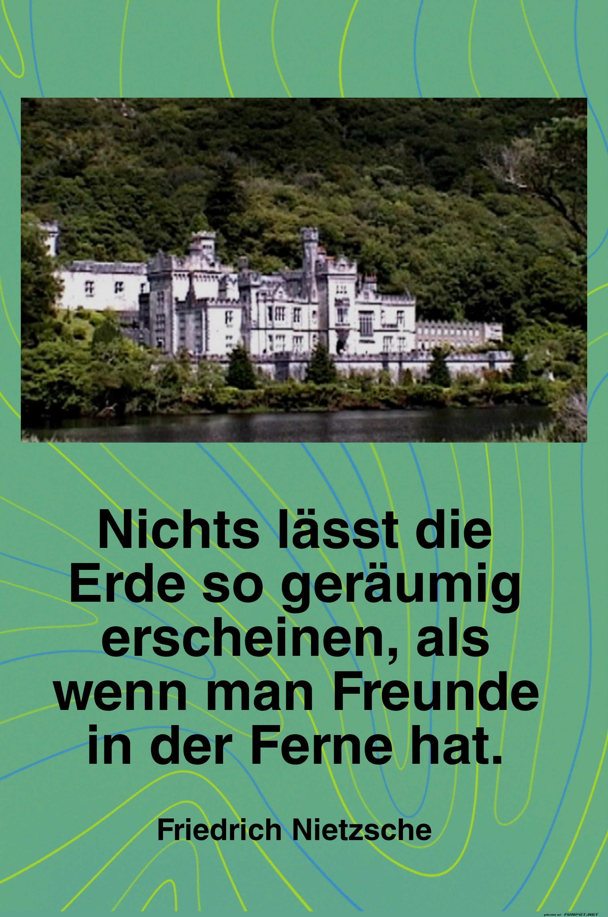 Schloss und Freundschaftszitat